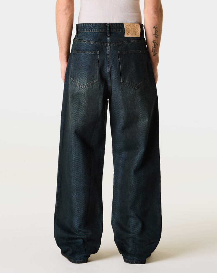 Basketcase Gallery Lax Baggy Denim Snakeskin - XHIBITION