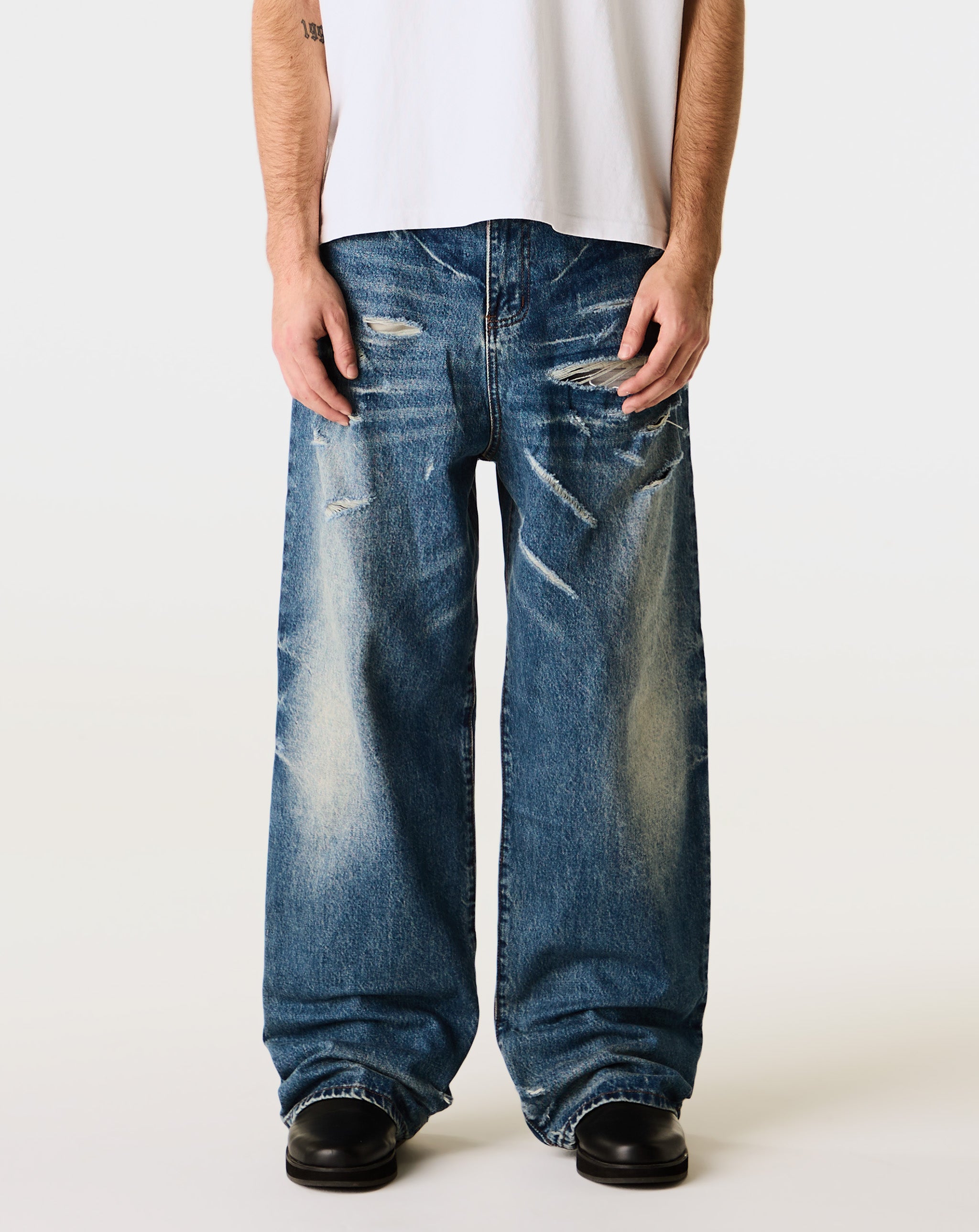 Basketcase Gallery Lax Baggy Denim Sugarcane Wash - XHIBITION