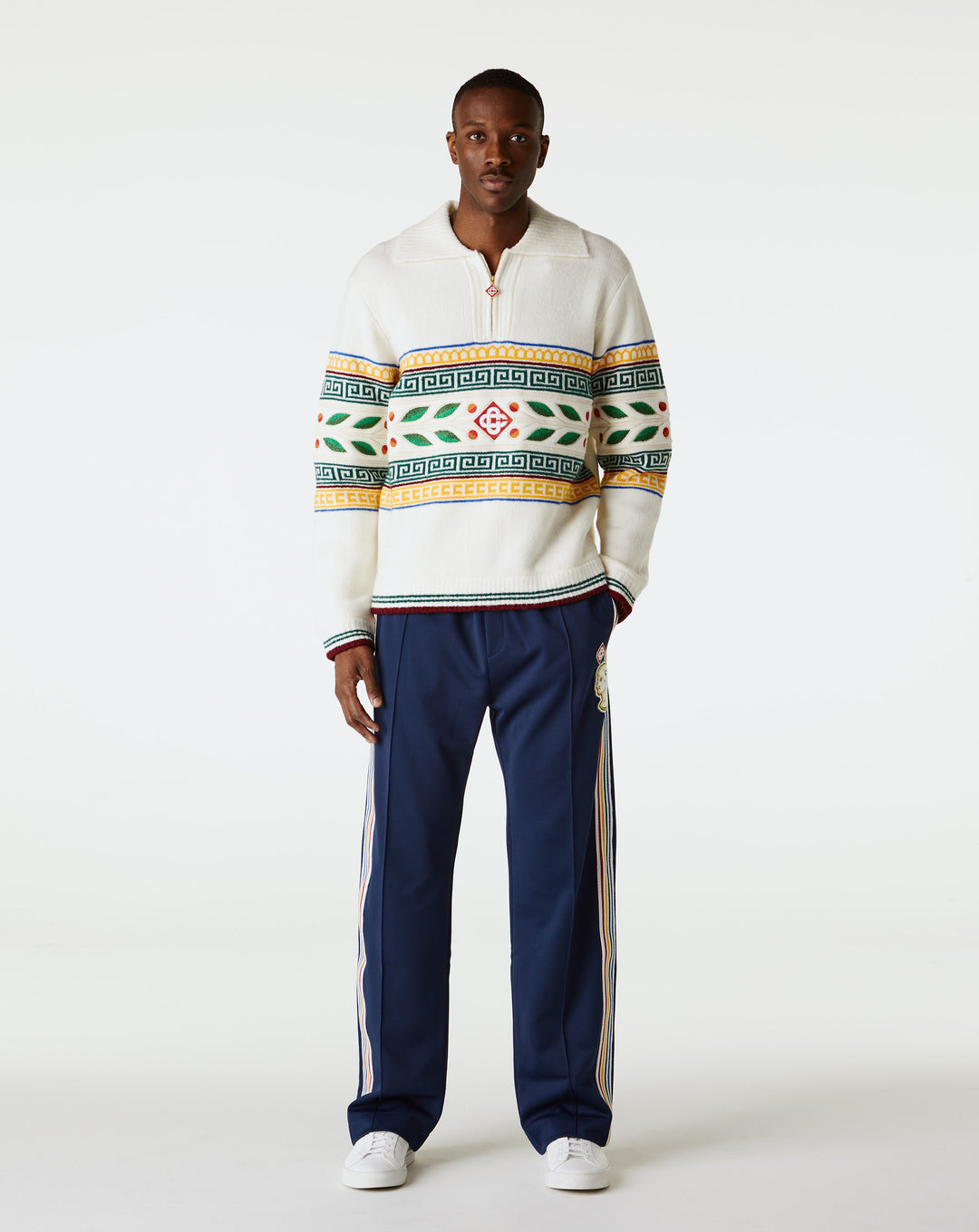 Casablanca - Mens Varsity Track Pants - Navy – Xhibition