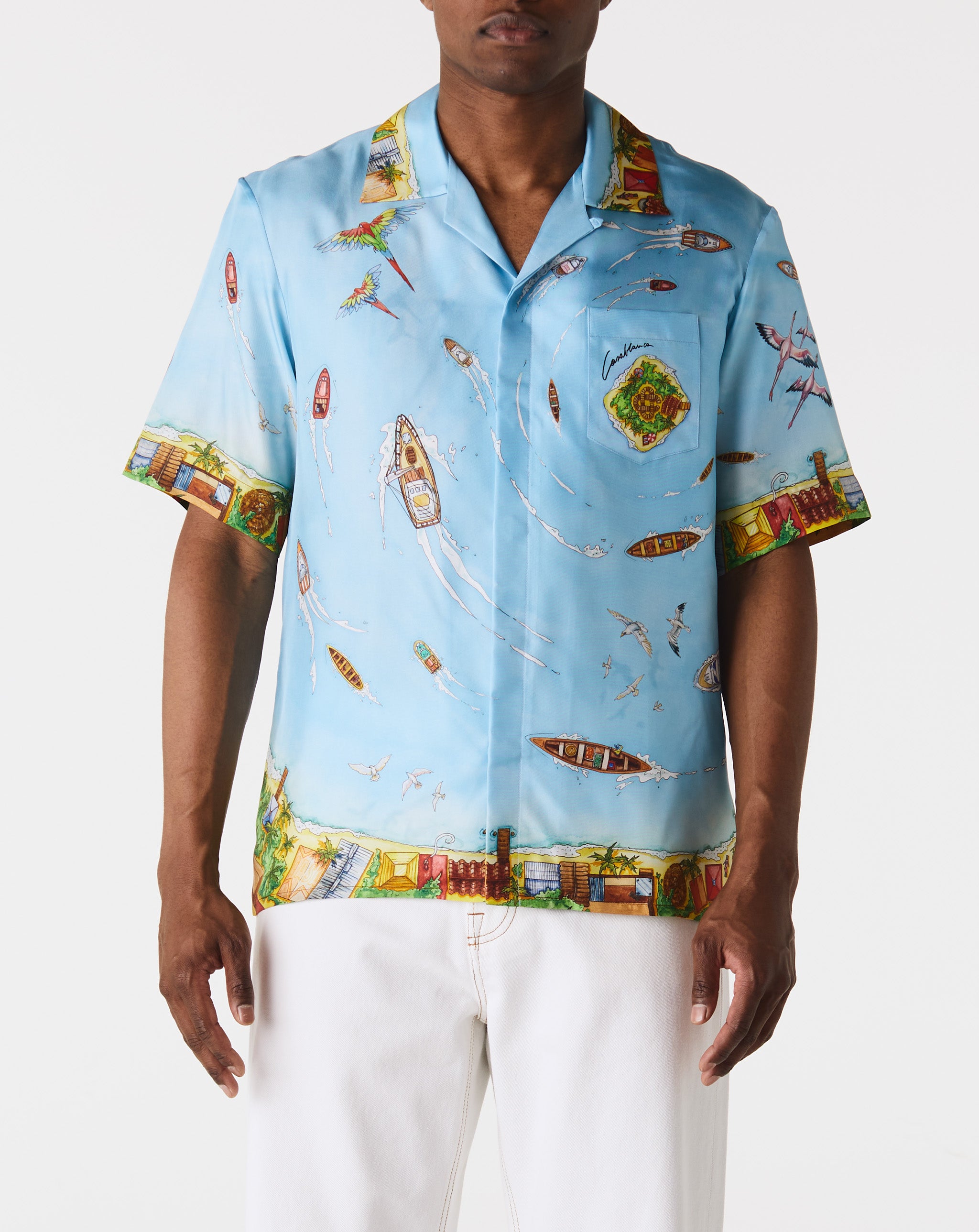 Casablanca Cuban Collar Shirt  - Cheap Erlebniswelt-fliegenfischen Jordan outlet
