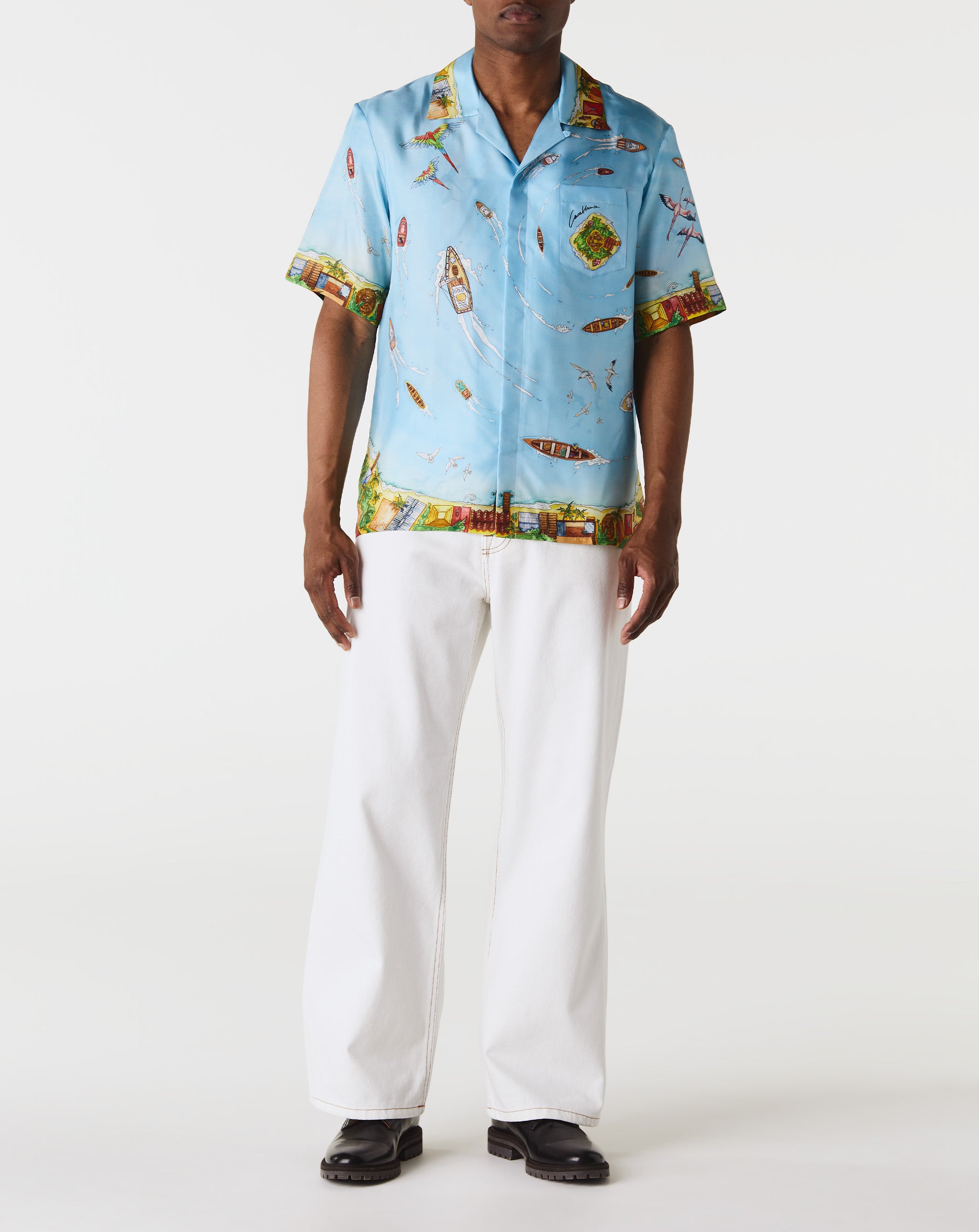 Casablanca Cuban Collar Shirt  - Cheap 127-0 Jordan outlet