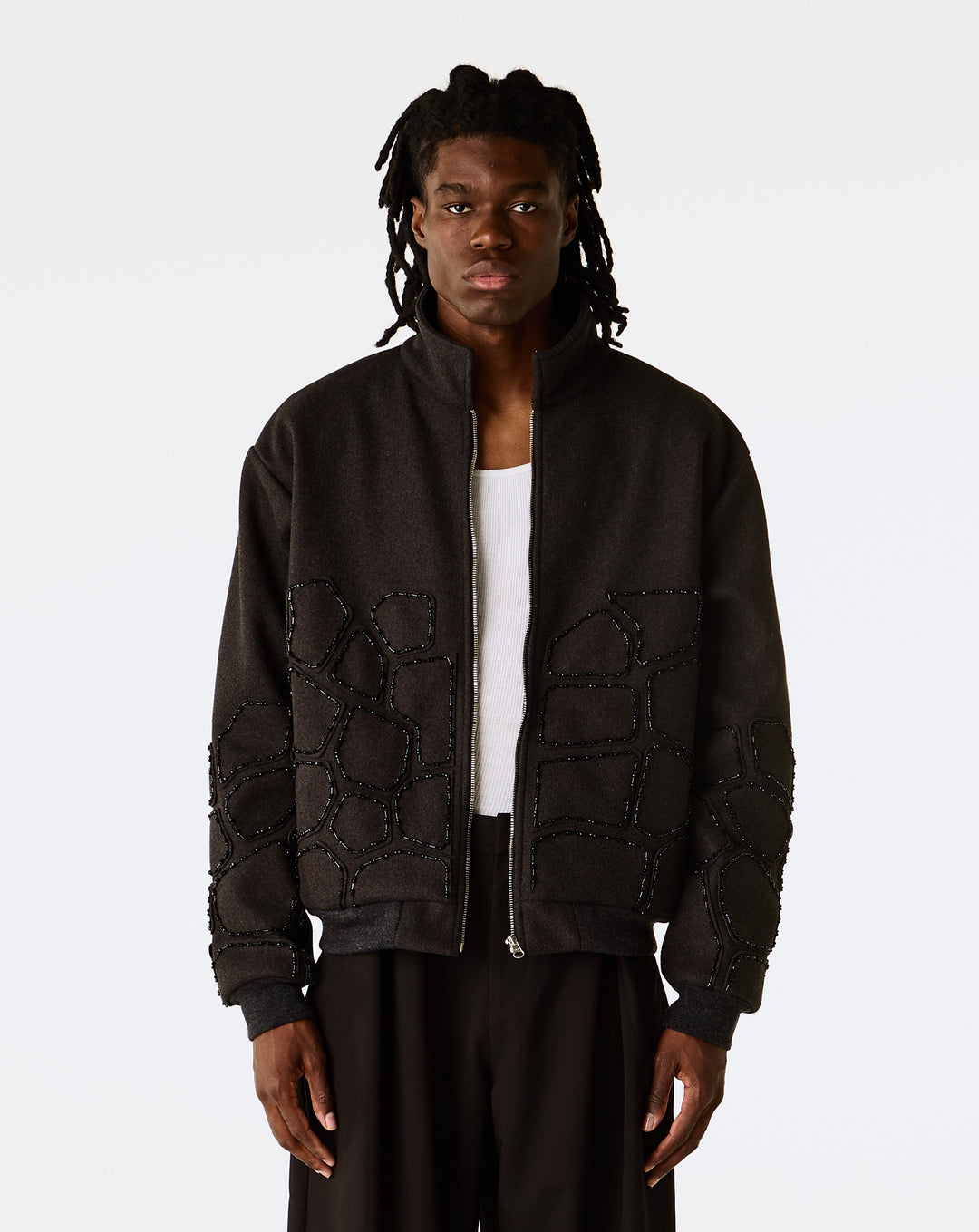 Pas Une Marque Hand-Beaded Mosaic Jacket - XHIBITION