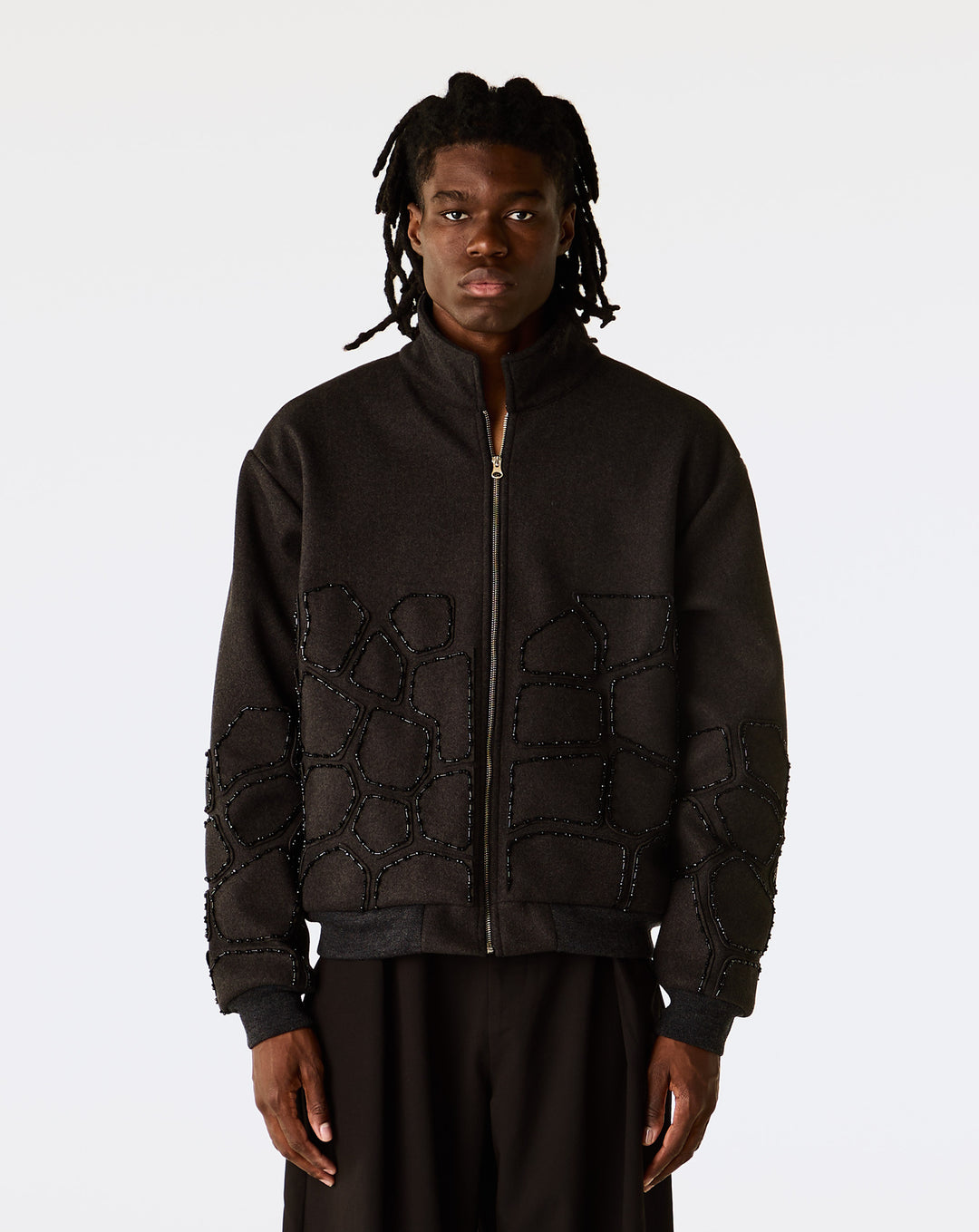 Pas Une Marque Hand-Beaded Mosaic Jacket - XHIBITION