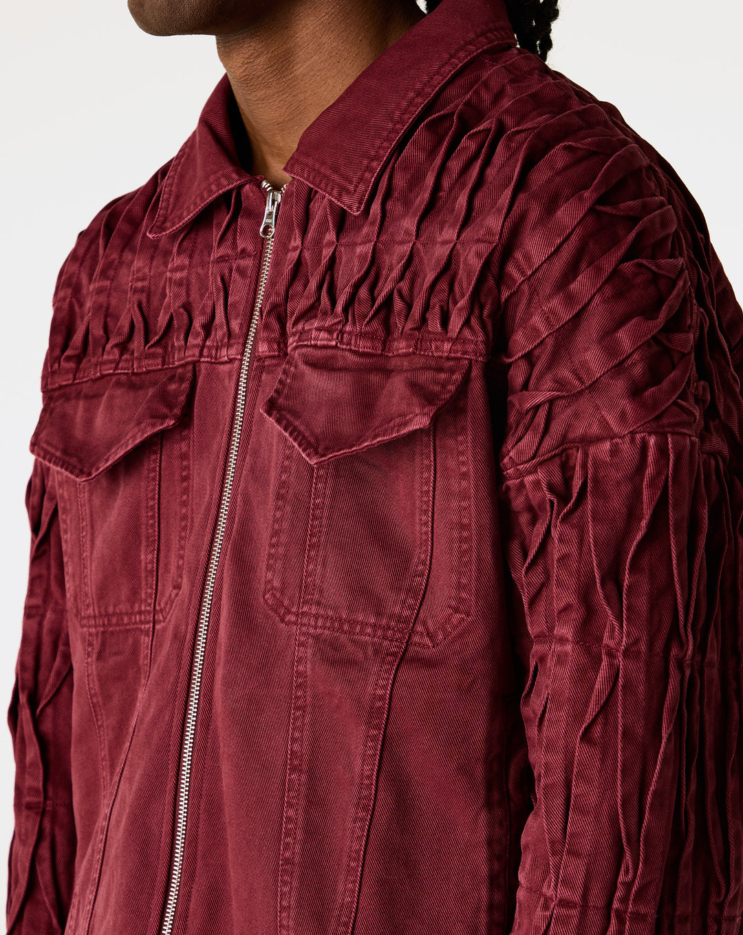 Pas Une Marque Pintack Denim Jacket - XHIBITION