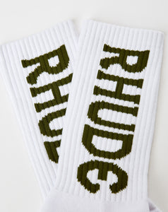 Rhude Verticle Logo Sock  - XHIBITION