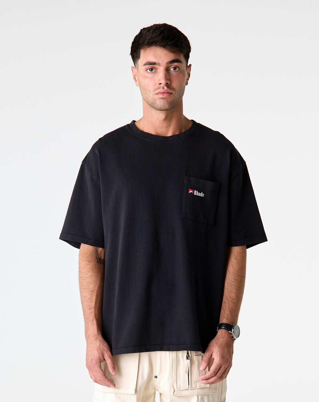 Rhude Moonlight Wolf Pocket T-Shirt - XHIBITION