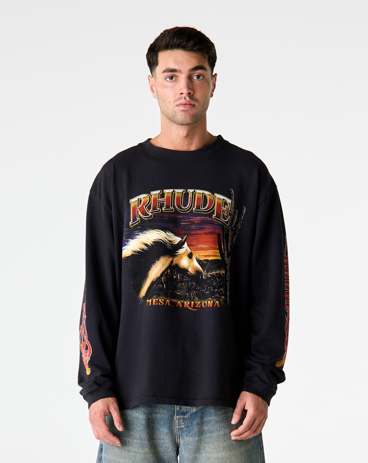 Rhude Mesa Stallion Long Sleeve T-Shirt - XHIBITION
