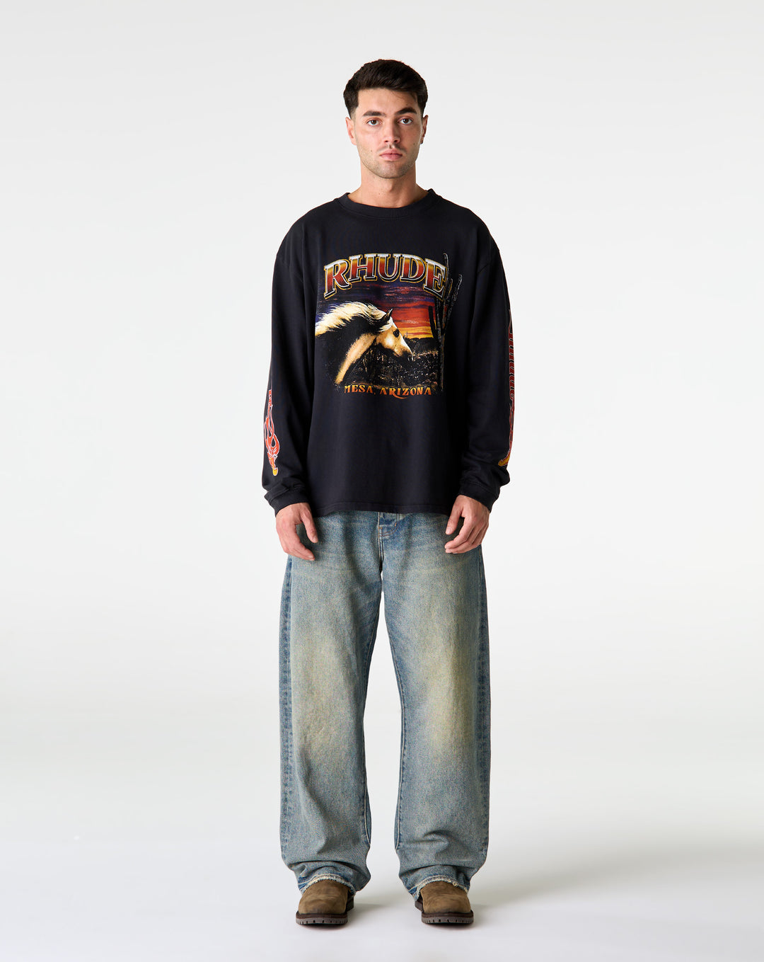 Rhude Mesa Stallion Long Sleeve T-Shirt - XHIBITION