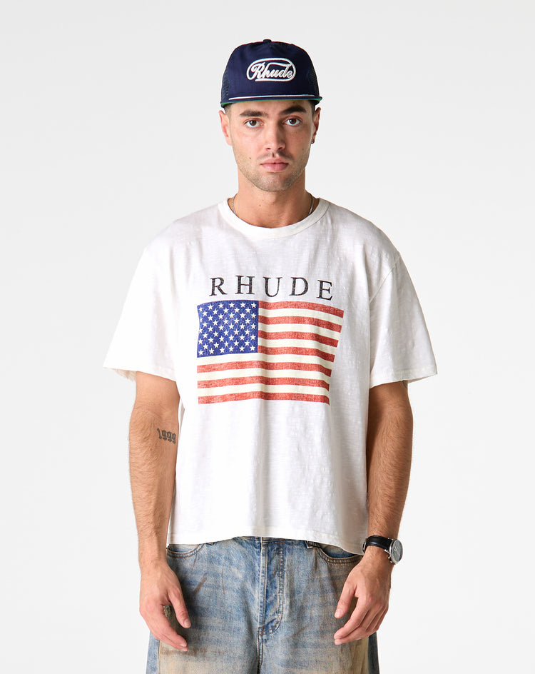 Rhude USA Flag Slub T-Shirt - XHIBITION