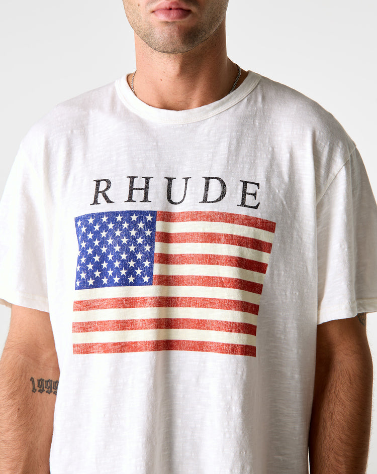 Rhude USA Flag Slub T-Shirt - XHIBITION