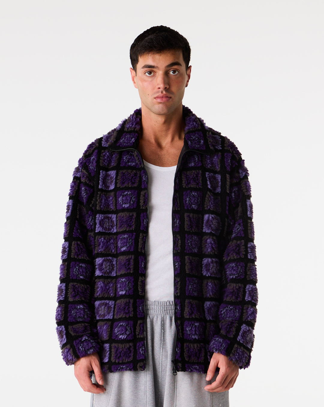 Needles Fur Jacket - Papillon Plaid Pile