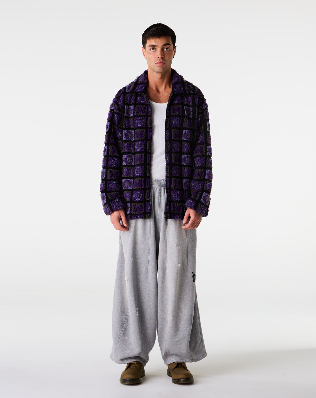 Needles Fur Jacket - Papillon Plaid Pile