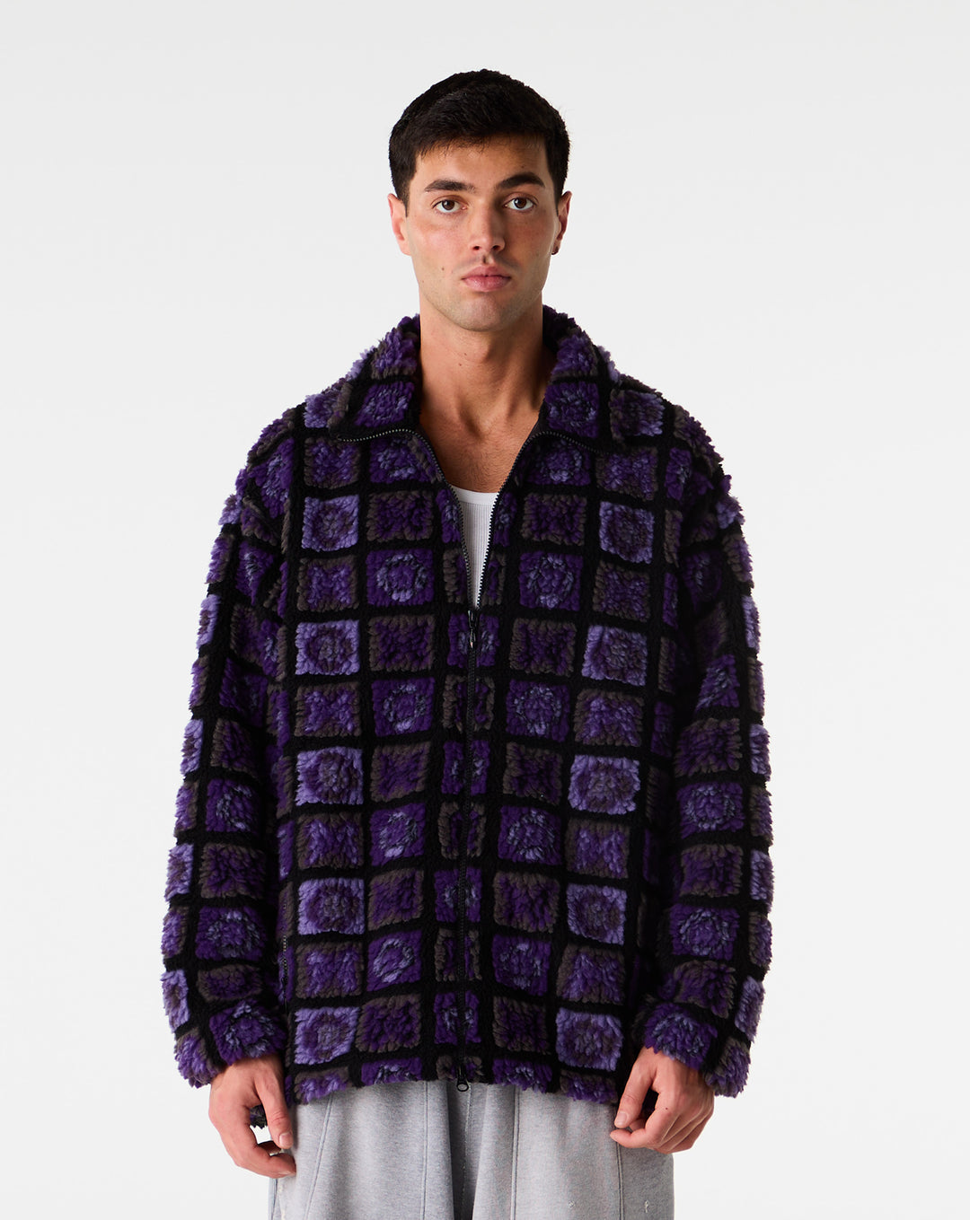 Needles Fur Jacket - Papillon Plaid Pile