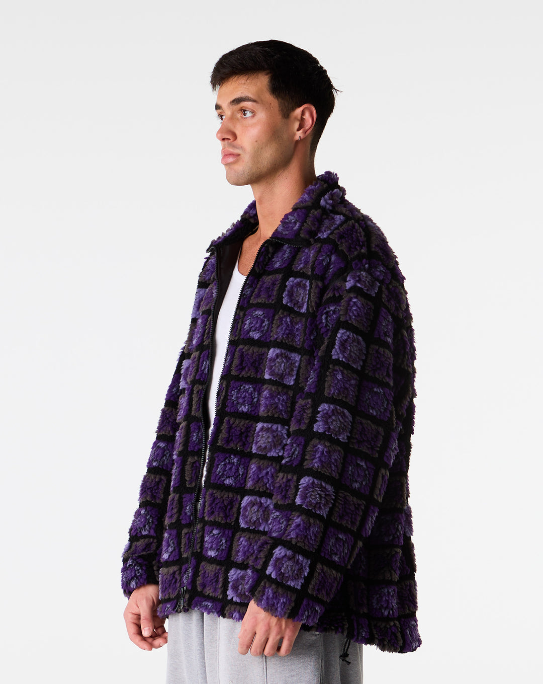 Needles Fur Jacket - Papillon Plaid Pile