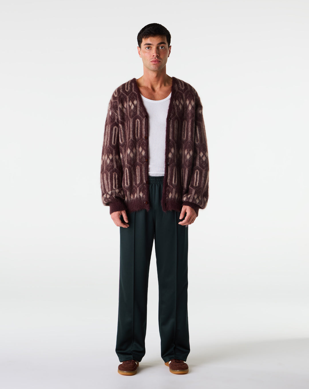 Needles Geometric Mohair Cardigan