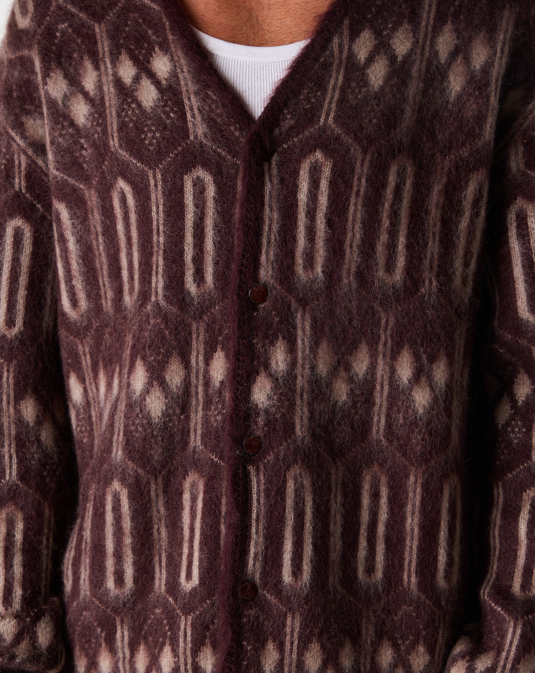 Needles Geometric Mohair Cardigan