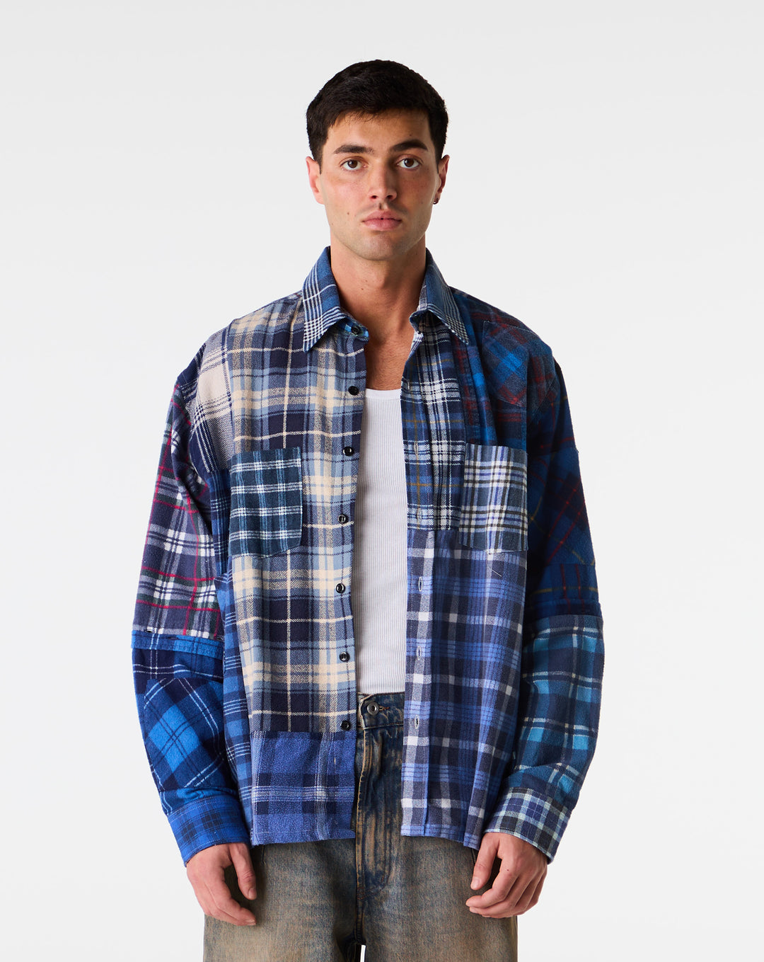 Needles Straight Hem Flannel Shirt