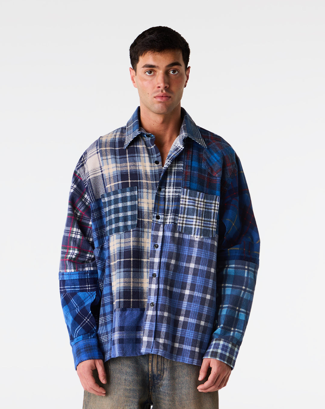 Needles Straight Hem Flannel Shirt
