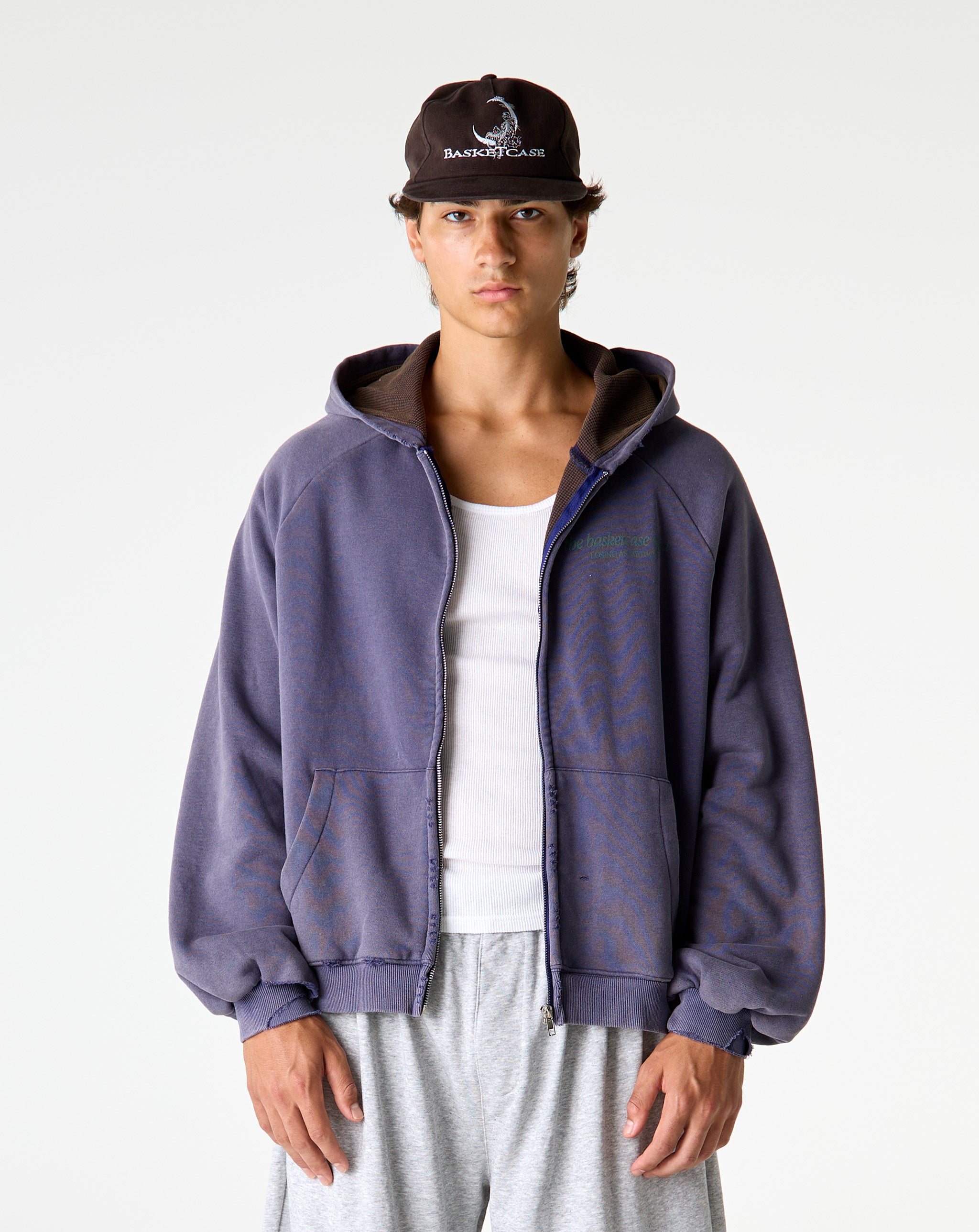 Basketcase Gallery Siren Thermal Zip Up Hoodie - XHIBITION
