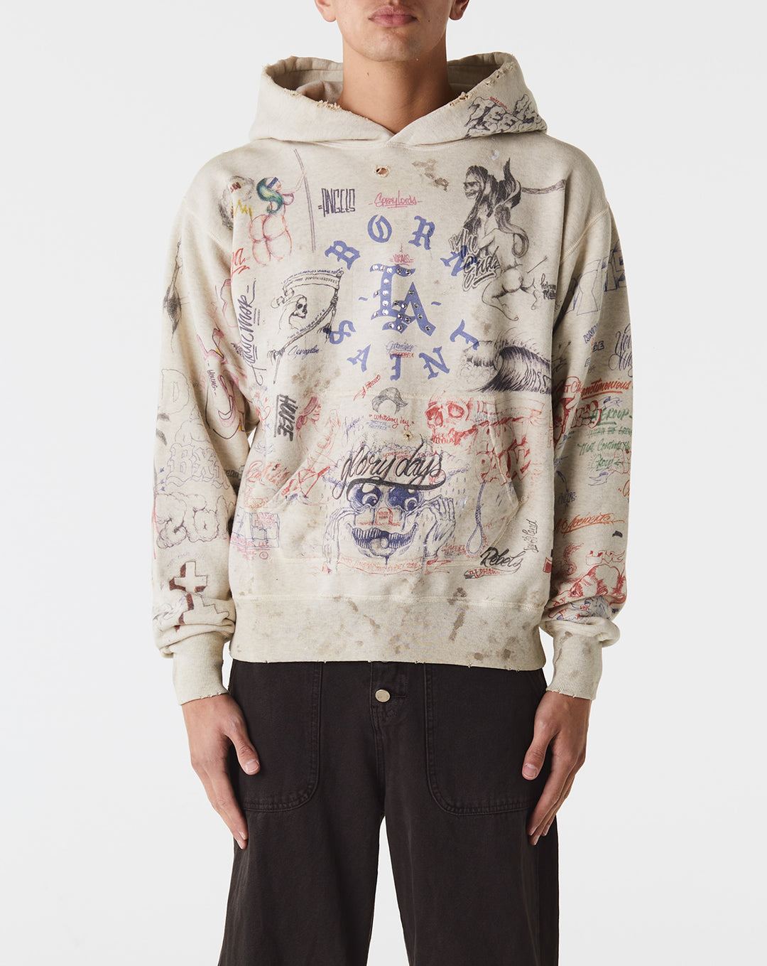 SAINT MICHAEL BORN X RAISED BR 建て直し LS TEE