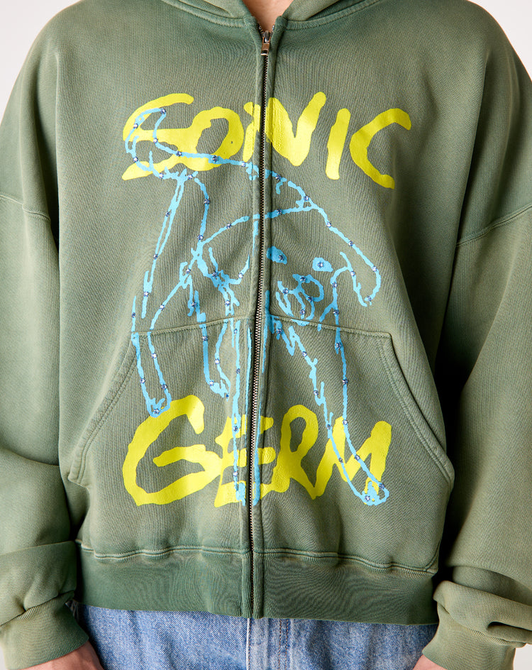 Studies Sonic Germ Crystal Zip Up - XHIBITION