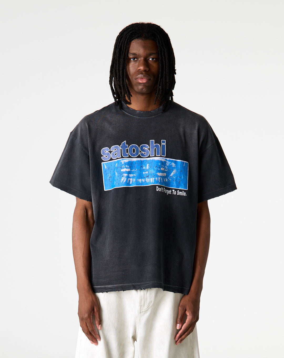 Satoshi Nakamoto Don't Forget To Smile T-Shirt - XHIBITION