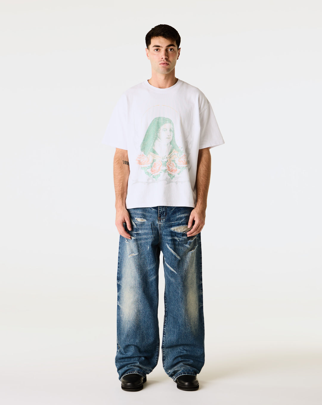 Caravaggio Crowning print hoodie Nero