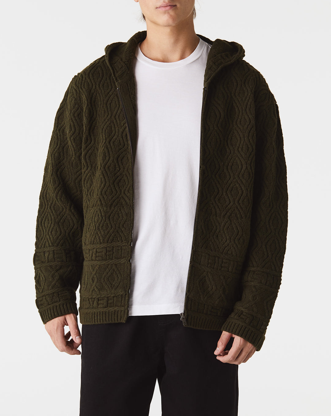 thisisneverthat Cable Knit Zip Hoodie  - XHIBITION