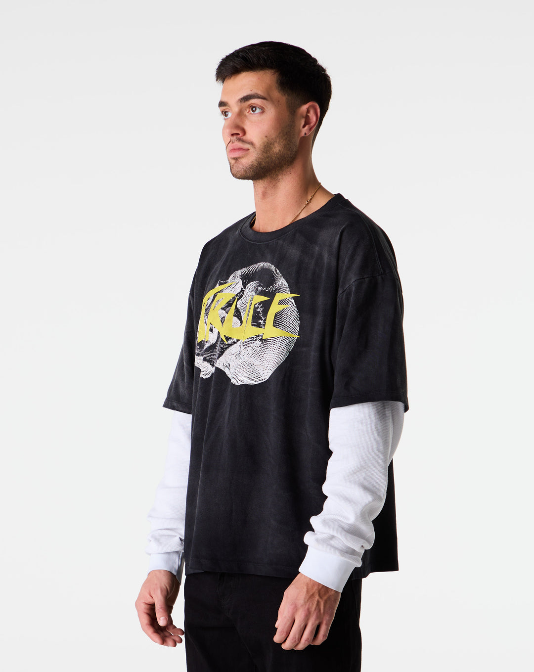 Skull Double Layer Long Sleeve Thermal