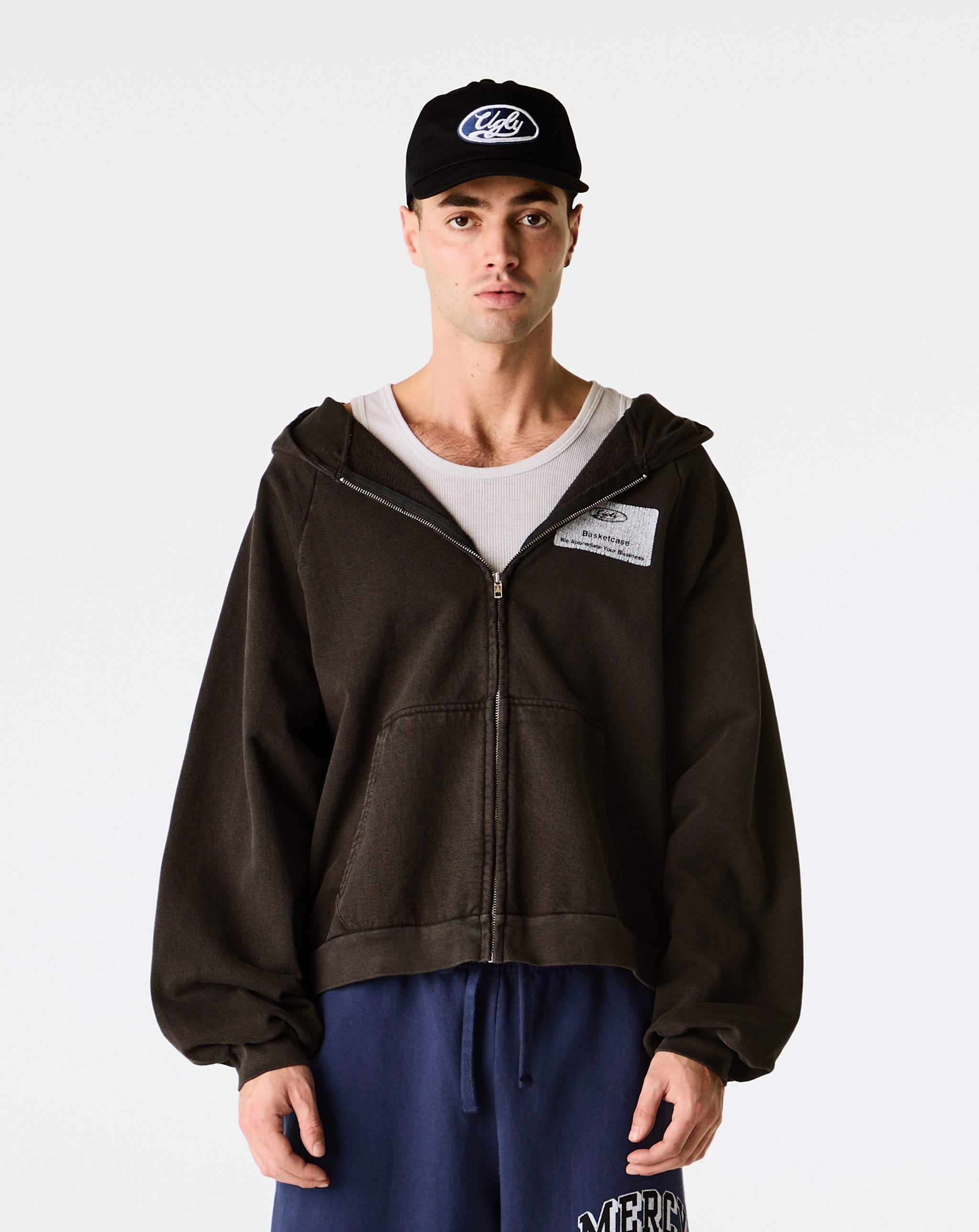 トップス basketcase.gallery Sailor Zip Up Sweatshirt Heather Grey – PIECES