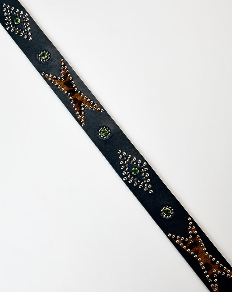Xhibition Cheetah Studded Belt - XHIBITION