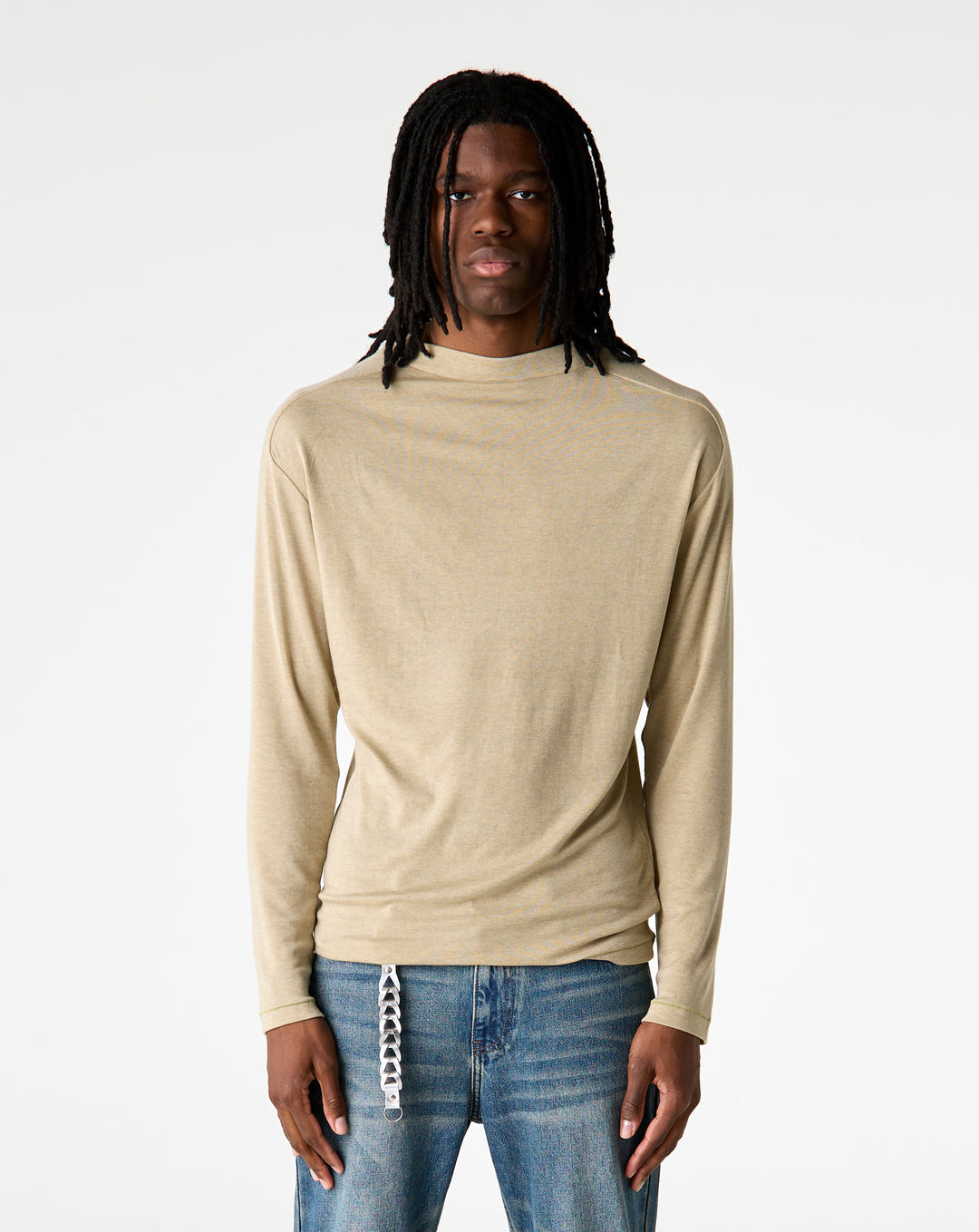 Simple Project Straight Neck T-Shirt - XHIBITION