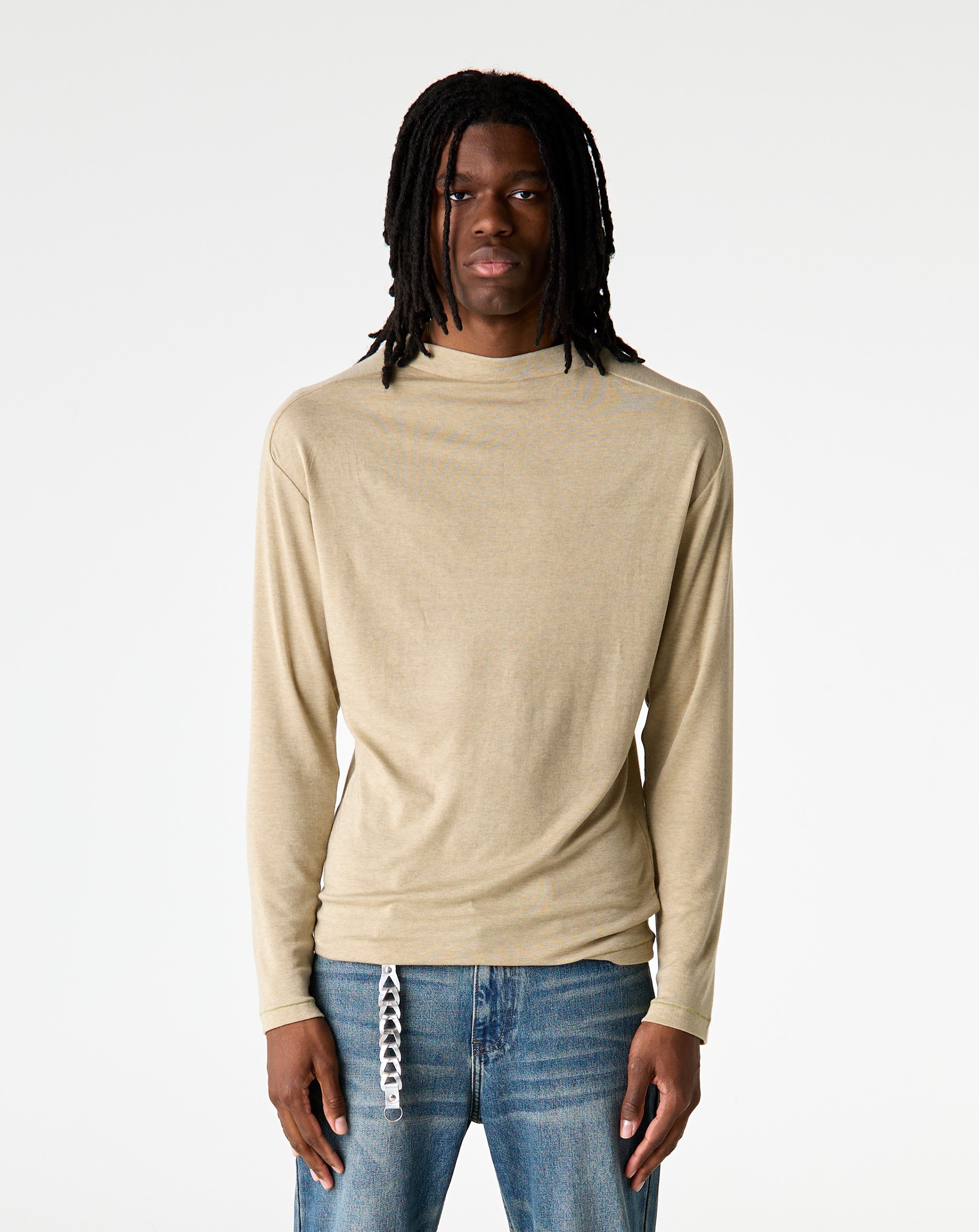 Simple Project Straight Neck T-Shirt - XHIBITION