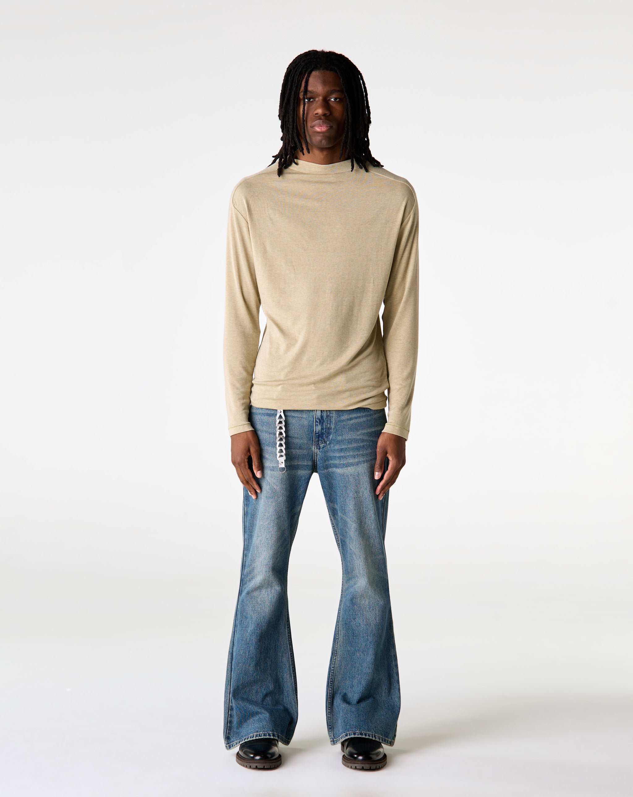 Simple Project Straight Neck T-Shirt - XHIBITION