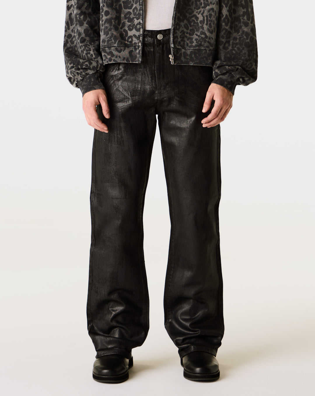 Basketcase Gallery Zombie Waxed Straight Leg Denim - XHIBITION